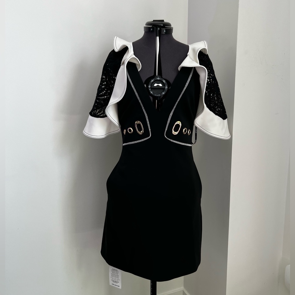 Self-Portrait 🌟 Authentic Black and White Mini Dress NWOT